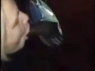 Big ass Dutch slut services a BBC through glory hole