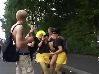 Many young German skanks were violated during 2007 love parade