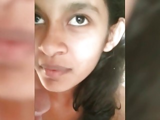 Young hairy Sri Lankan beauty sucking cock and riding