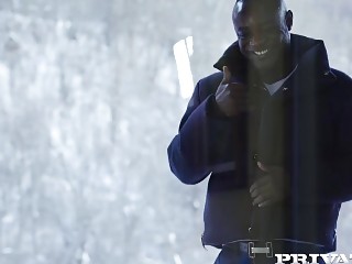 Lusty trio gets pounded by a big black cock