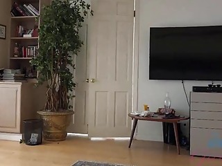 Irresistible brunette gives a great handjob