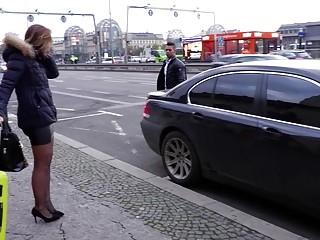 Picked up babe gets a long raging boner