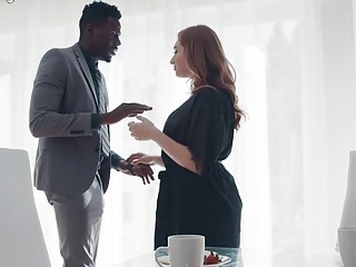 Chubby girl Skylar Snow enjoys rough hardcore interracial anal fuck